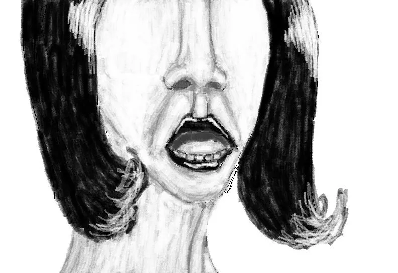Dibujos de Gerardo G. C.: Cara en blanco y negro Dibujos de Gerardo G. C.: Cara en blanco y negro