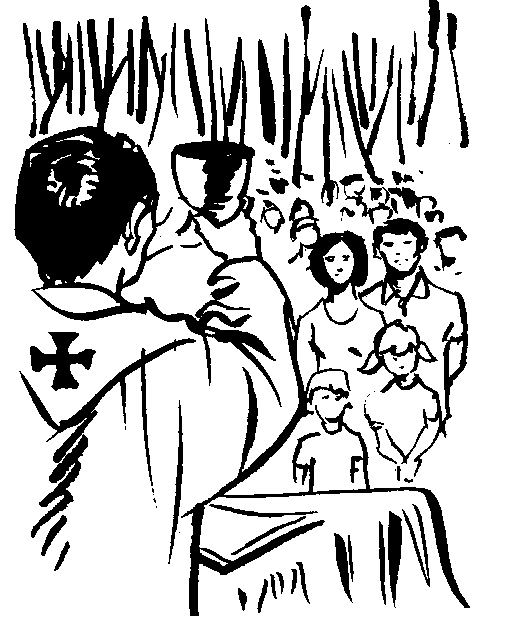 Dibujo para colorear de la santa misa - Imagui