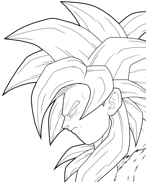 Goku ssj3 para colorir - Imagui