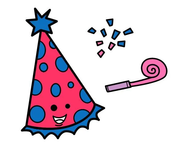 Dibujos de gorros de cumpleaños para colorear - Imagui