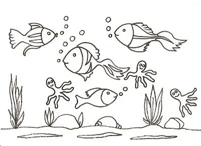 Dibujos gratis para imprimir y colorear de peces 圖片, 上色
