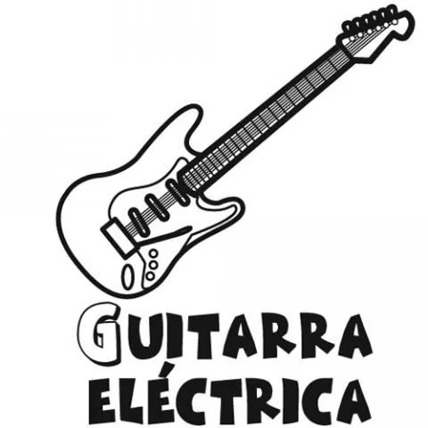Guitarra para colorear rockeras - Imagui
