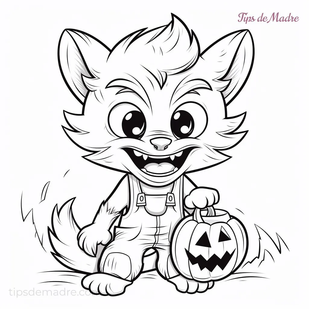 Dibujos de Halloween para colorear e imprimir para niños - Tips de Madre
