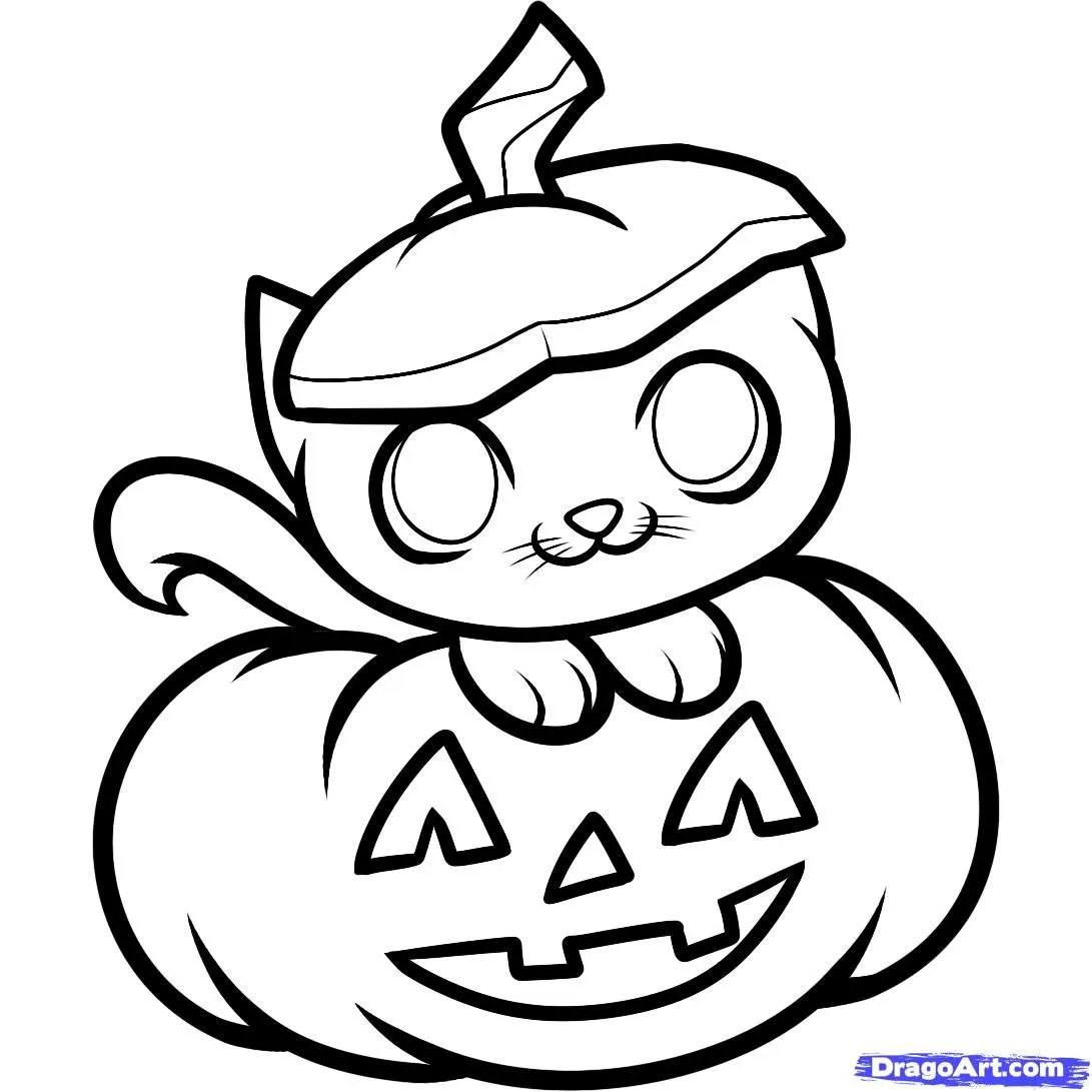 Dibujos de Halloween fáciles de hacer →【Y bonitos】