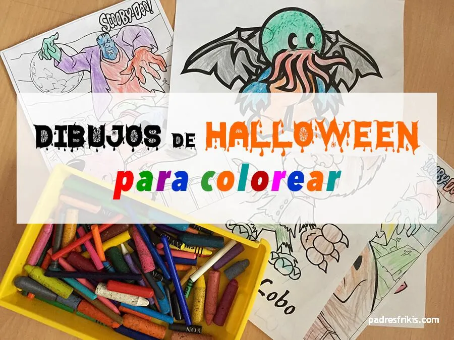 ▷ Dibujos de Halloween infantiles para colorear e imprimir | Padres Frikis