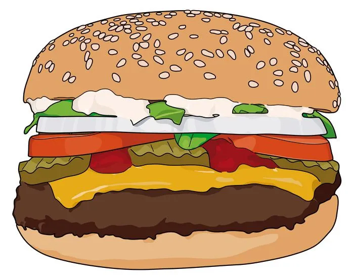 Dibujos de una hamburguesa - Imagui