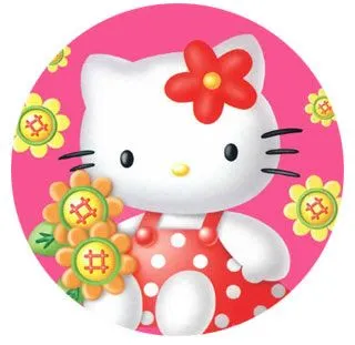 DIBUJOS DE HELLO KITTY EN COLOR PARA NIÑOS:KITTY CIRCULO DE FLORES ... DIBUJOS DE HELLO KITTY EN COLOR PARA NIÑOS:KITTY CIRCULO DE FLORES ...
