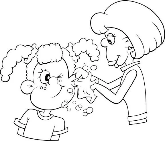 Dibujos para colorear de la higiene personal para niños - Imagui