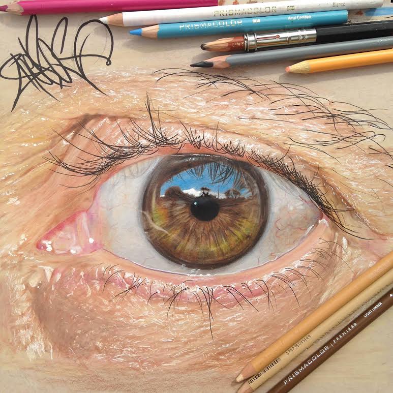 Dibujos hiperrealistas de ojos hechos con lápices de color | Arte ... Dibujos hiperrealistas de ojos hechos con lápices de color | Arte ...