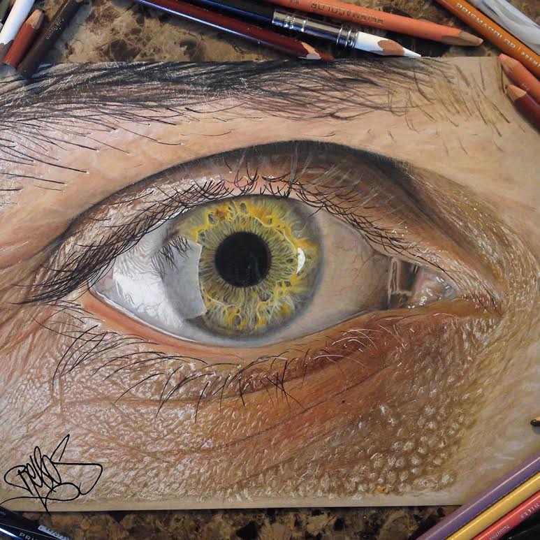 Dibujos hiperrealistas de ojos hechos con lápices de color | Arte ... Dibujos hiperrealistas de ojos hechos con lápices de color | Arte ...