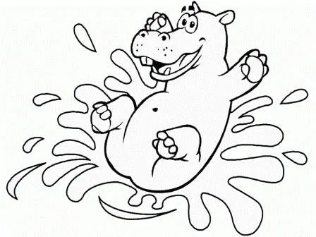 Dibujos de hipopótamos | HIPOPOTAMOPEDIA