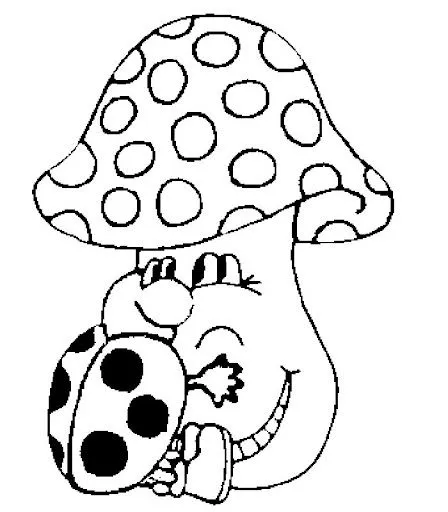 Dibujos de los hongos para pintar - Imagui
