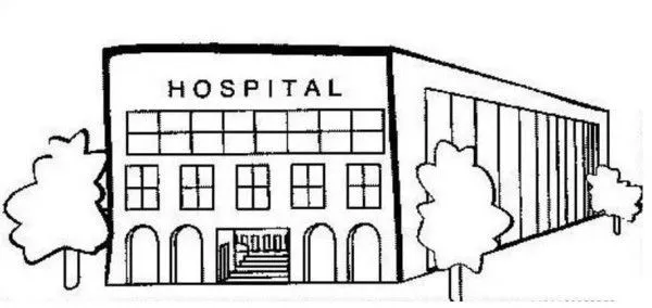 Dibujos de hospitales para colorear | Colorear imágenes