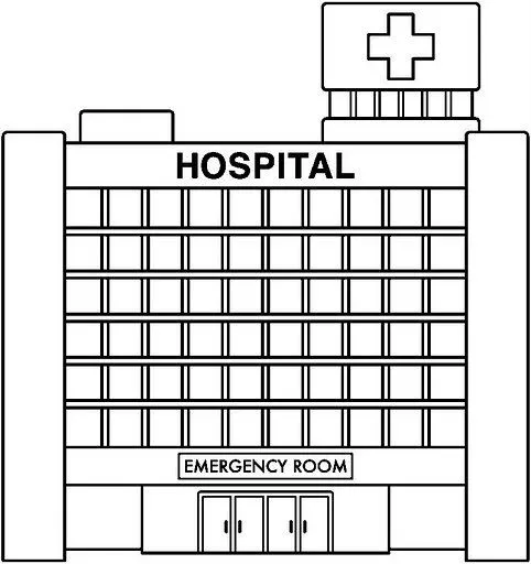 DIBUJOS DE HOSPITALES PARA COLOREAR | Dibujos para colorear