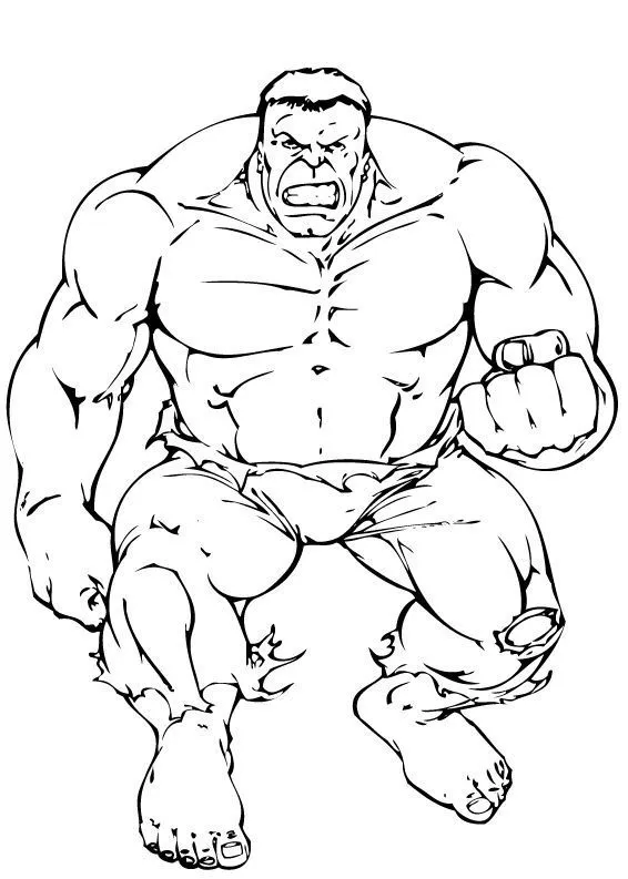 Dibujos de Hulk para colorear, El puño de Hulk para imprimir