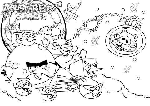 Dibujos para imprimir de Angry Birds Space - Imagui