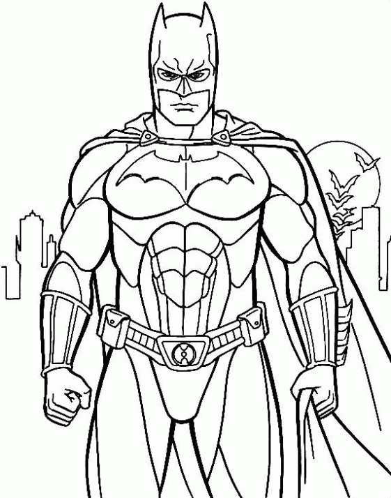 Dibujo de Batman. Dibujo para colorear de Batman. Dibujos ...