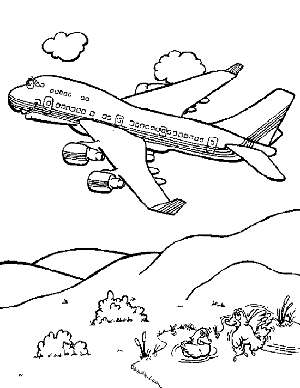 Dibujos para imprimir y colorear: Aviones para colorear
