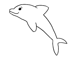 Dibujos para imprimir y colorear: Delfin para colorear