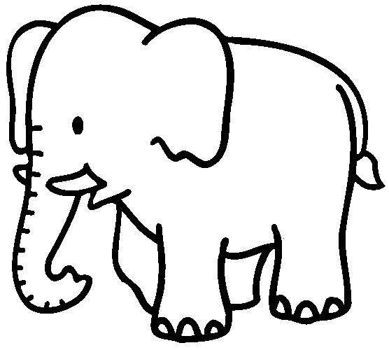 Dibujos para imprimir y colorear: Elefante para colorear