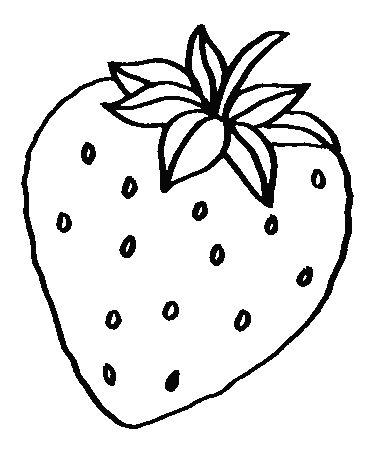 Dibujos para imprimir y colorear: Fresas para colorear