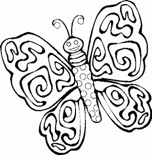 Dibujos para imprimir y colorear: Mariposas para colorear