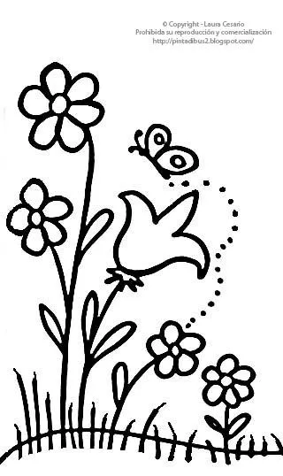 Dibujos para imprimir y colorear – Pinta Dibus: Dibujo de flores ...