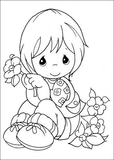 Dibujos para imprimir y colorear: Precious moments para pintar