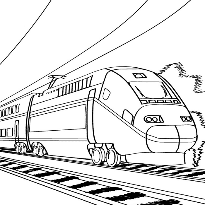 Dibujos para imprimir y colorear: Trenes para colorear