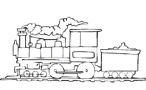 Dibujos para imprimir y colorear: Trenes para colorear