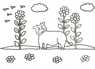 Dibujos para imprimir y colorear de vacas 2 ??, ??: Dibujo ...