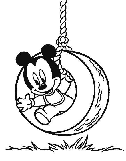 Mickey-bebe-en-una-rueda- ...