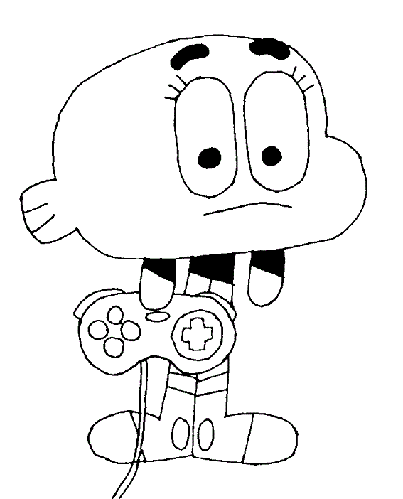 Free coloring pages of gumball asombroso mundo