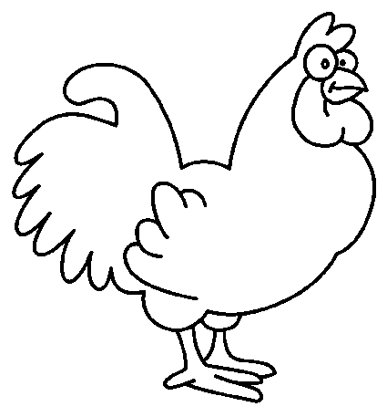 Imágenes sin colorear de gallo y gallina - Imagui