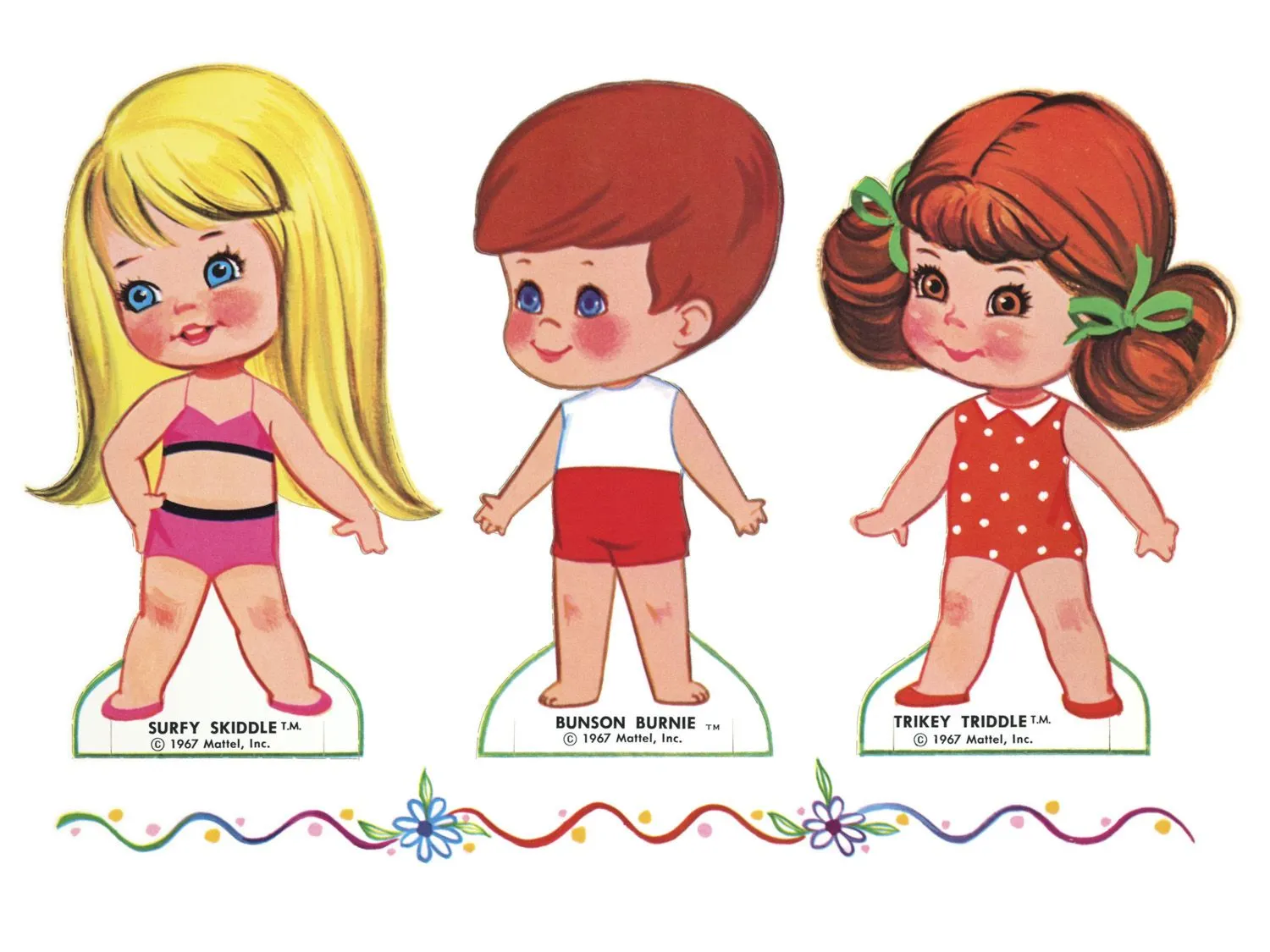 Muñecas para recortar: Muñecas de Mattel para recortar con vestidos