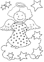 Todo dibujos infantiles para pintar y colorear: Angel para colorear