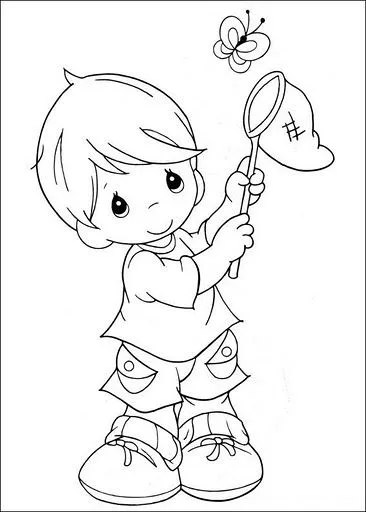 Dibujos infantiles de precious Moments para colorear | Solountip.