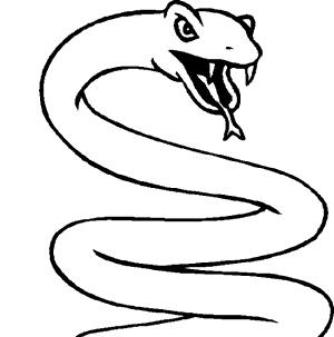 Dibujos infantiles de serpientes para colorear