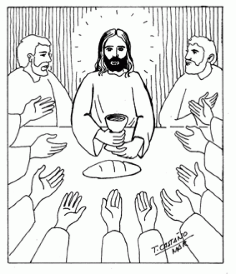 Dibujo de la eucaristia para colorear - Imagui