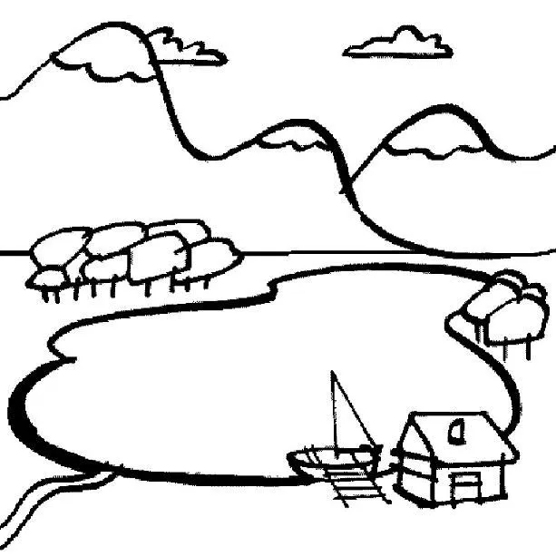 Dibujo de lago - Imagui