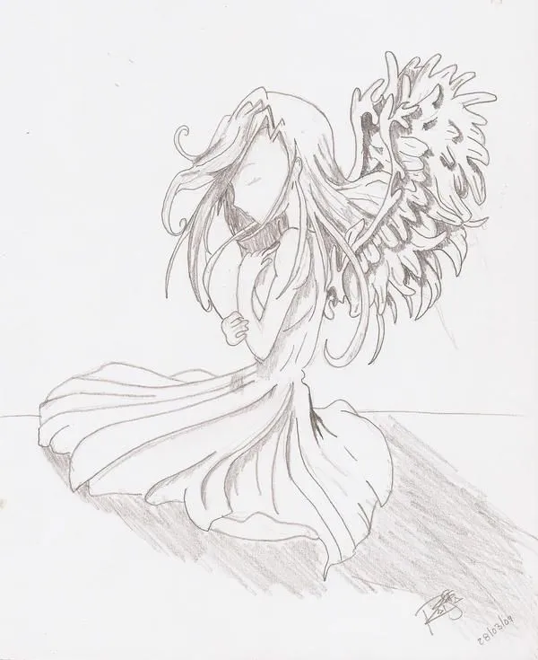 Dibujos de angel a lapiz - Imagui