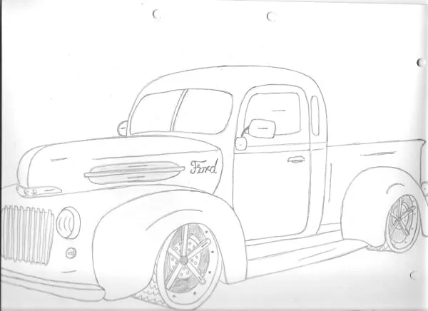 Dibujos de autos clásicos a lápiz - Imagui