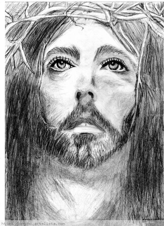 Dibujos del rostro de Jesús a lápiz - Imagui