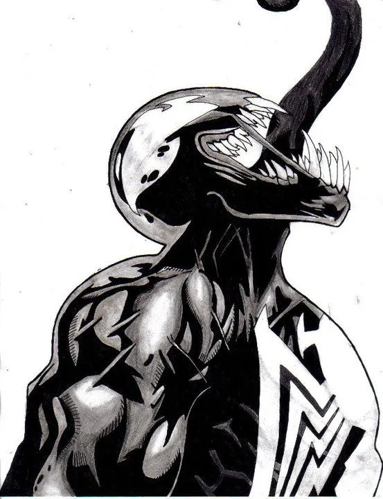 Dibujos a lápiz de Venom - Dibujos a lapiz