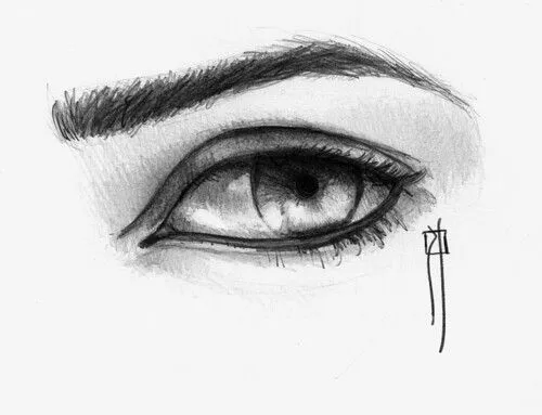 Pencil drawing: an eye /dibujo de ojo a lapiz