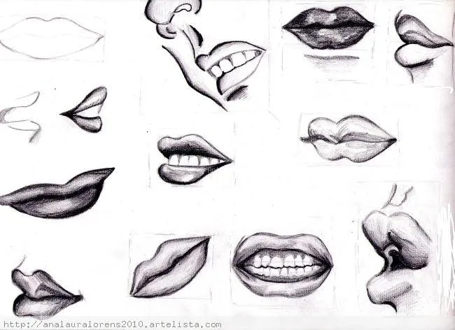 Dibujos a lápiz de labios - Dibujos a lapiz