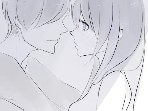 Abrazados dibujo anime - Imagui