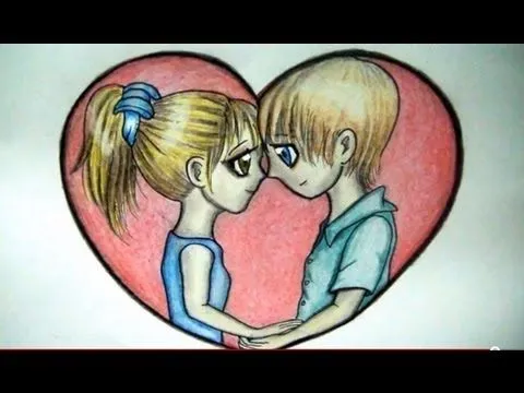 COMO DIBUJAR UNA PAREJA ENAMORADA (Dibujo FÁCIL de amor) - YouTube