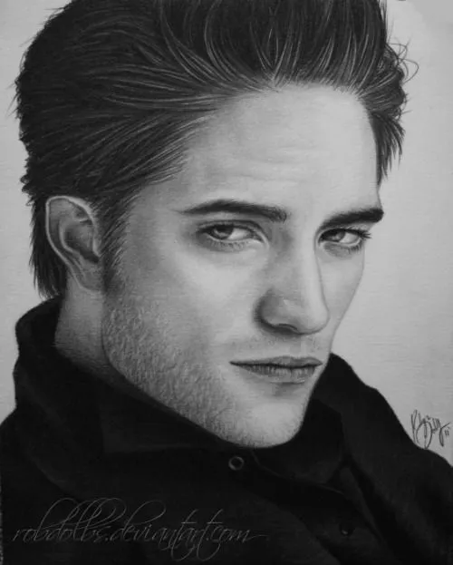  ... Crepúsculo Bogotá: Bonito dibujo a lapiz de Robert Pattinson