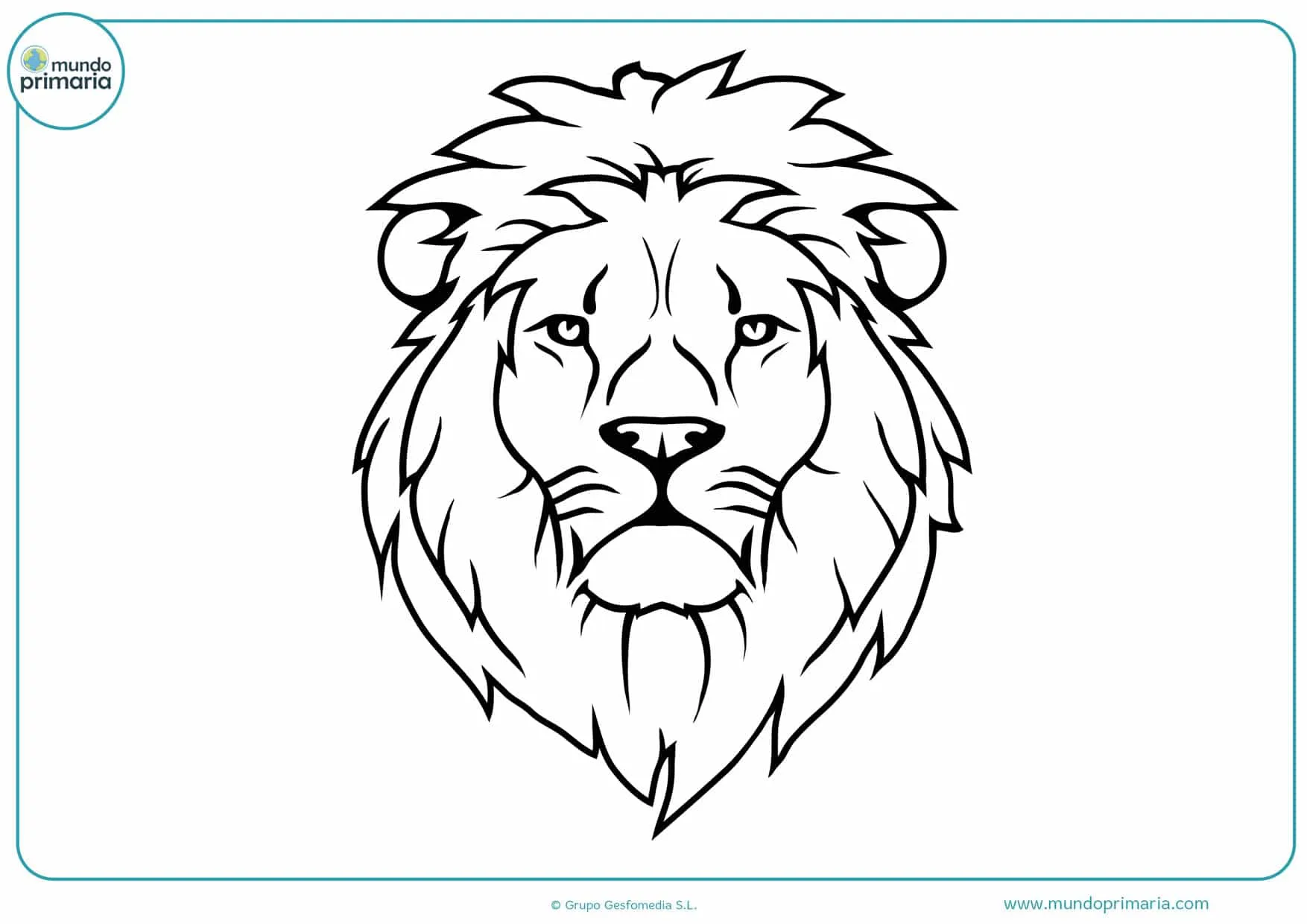 Dibujos de leones para Colorear a Lápiz o como quieras - Mundo Primaria